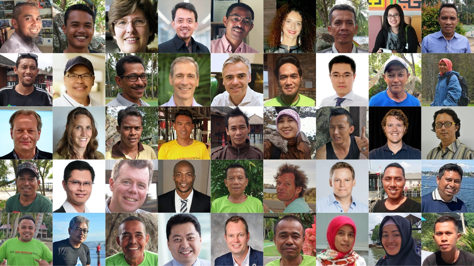Diverse individuals from all corners of the world – the Safe Water Gardens team